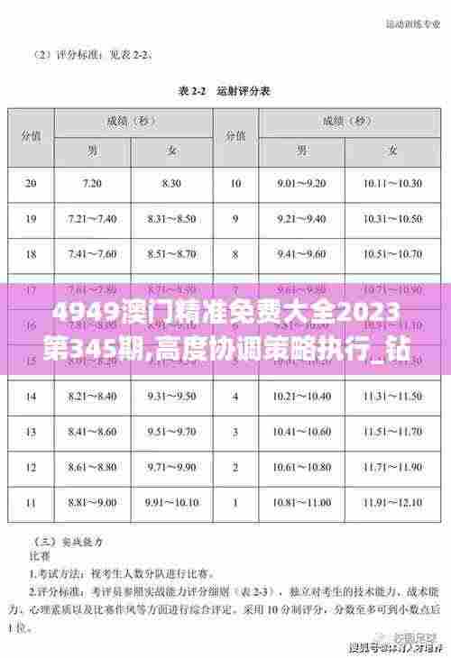 4949澳门精准免费大全2023第345期,高度协调策略执行_钻石版13.192