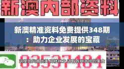 新澳精准资料免费提供348期:助力企业发展的宝藏