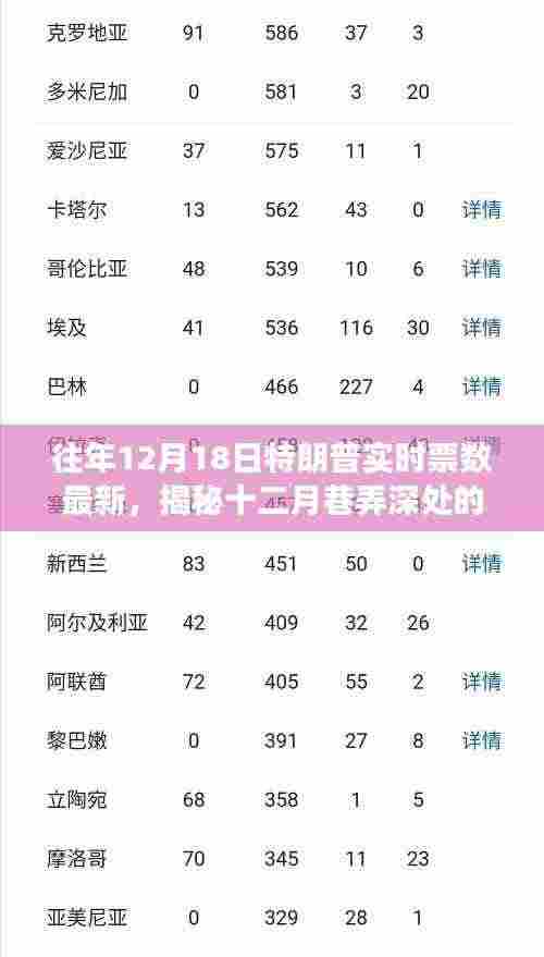 揭秘特朗普票数风云,十二月巷弄深处的实时票数更新与隐匿小店的独特魅力