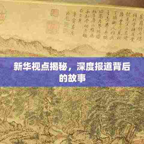 新华视点揭秘，深度报道背后的故事