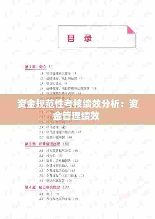 资金规范性考核绩效分析:资金管理绩效