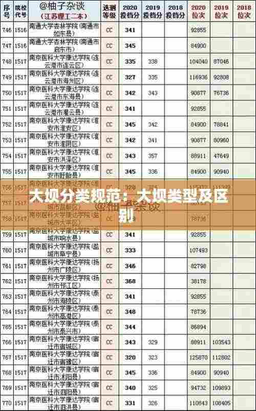 大坝分类规范:大坝类型及区别