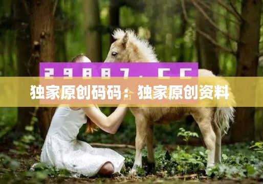 独家原创码码:独家原创资料