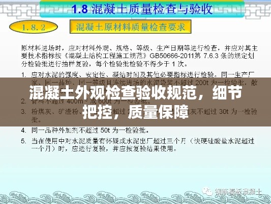 混凝土外观检查验收规范,细节把控,质量保障