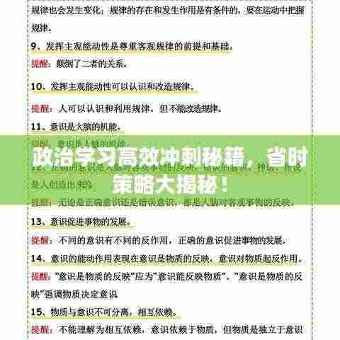 政治学习高效冲刺秘籍,省时策略大揭秘!