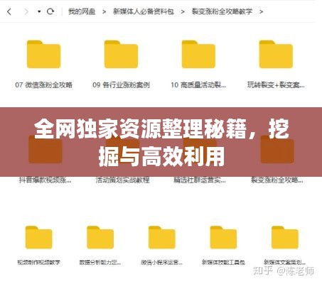 全网独家资源整理秘籍,挖掘与高效利用