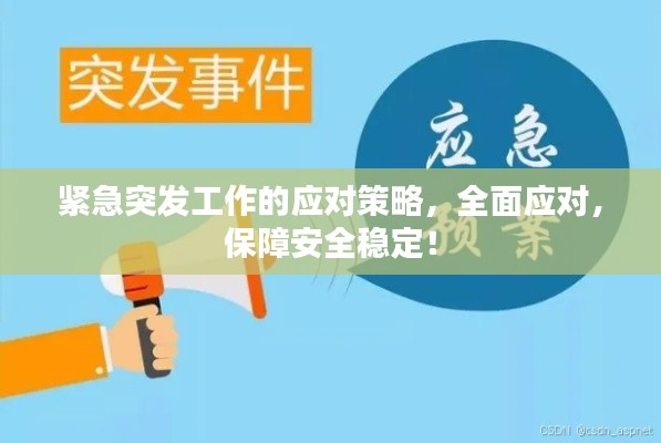 紧急突发工作的应对策略,全面应对,保障安全稳定!