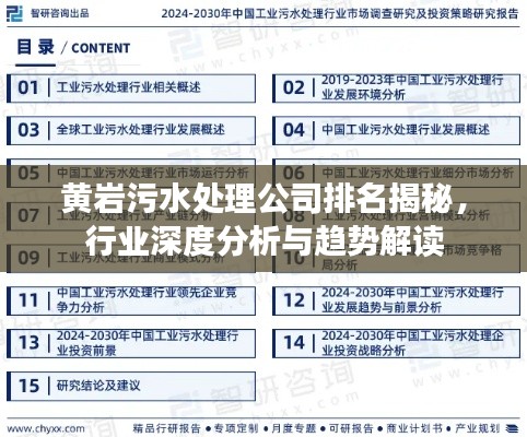 黄岩污水处理公司排名揭秘,行业深度分析与趋势解读